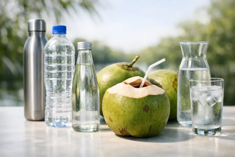 Drank met natuurlijke mineralen kiezen
