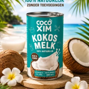 Cocoxim kokosmelk 400 ml in blik, 100% natürliche kokosmelk van FreshCoco