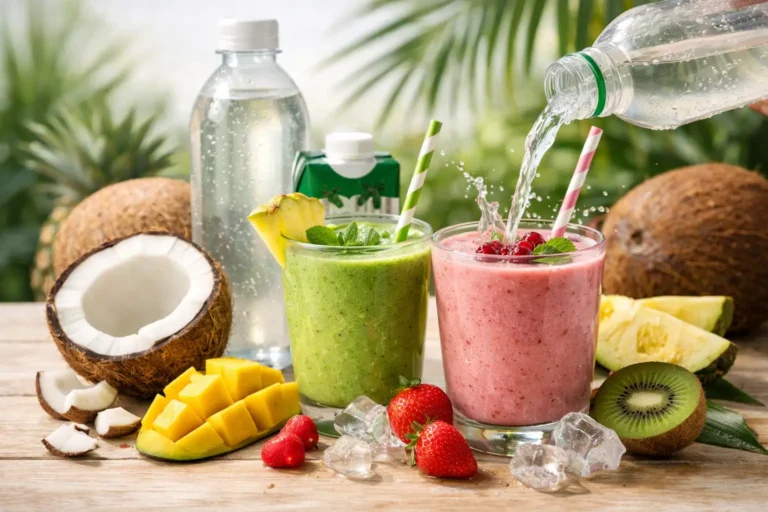 Kokoswater gebruiken in smoothies voor extra frisheid