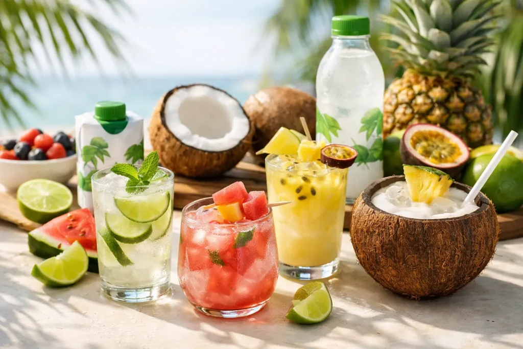 7 frisse kokoswater recepten voor elk moment