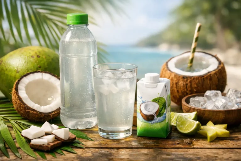Kokoswater test voor puur en ongezoet genieten