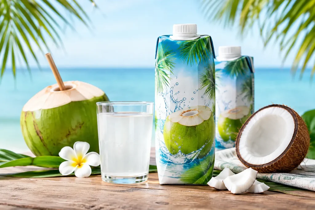 Cocoxim kokoswater smaaktest voor pure dorstlessers